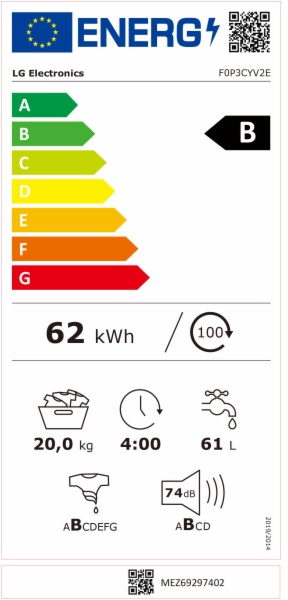 LAVADORA LG G.Blanca F0P3CYV2E